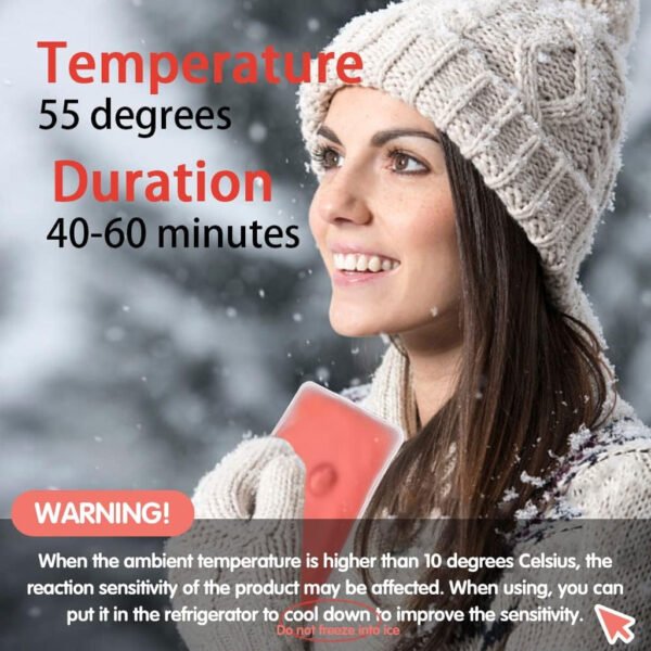 ⁦Chauffe-Mains Réutilisables de Noël – Chaleur Instantanée Jusqu’à 60 min⁩ - الصورة ⁦7⁩
