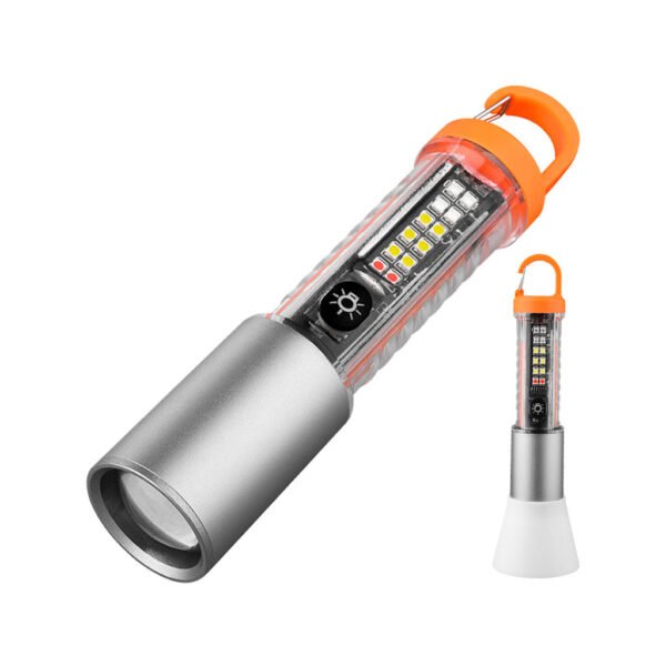 Lampe de Poche Télescopique Rechargeable Type-C avec Zoom et Aimant