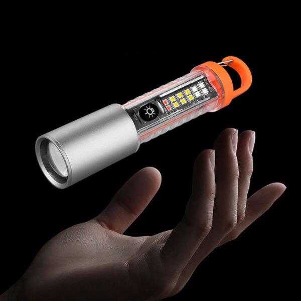 ⁦Lampe de Poche Télescopique Rechargeable Type-C avec Zoom et Aimant⁩ - الصورة ⁦5⁩