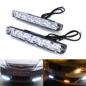 Feux de jour anti-brouillard Haute Puissance pour Voiture – 6 LED Blanches 6000K
