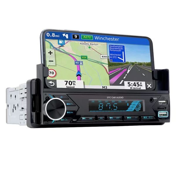 Autoradio MP3 Bluetooth 1DIN – USB, FM, Télécommande, App