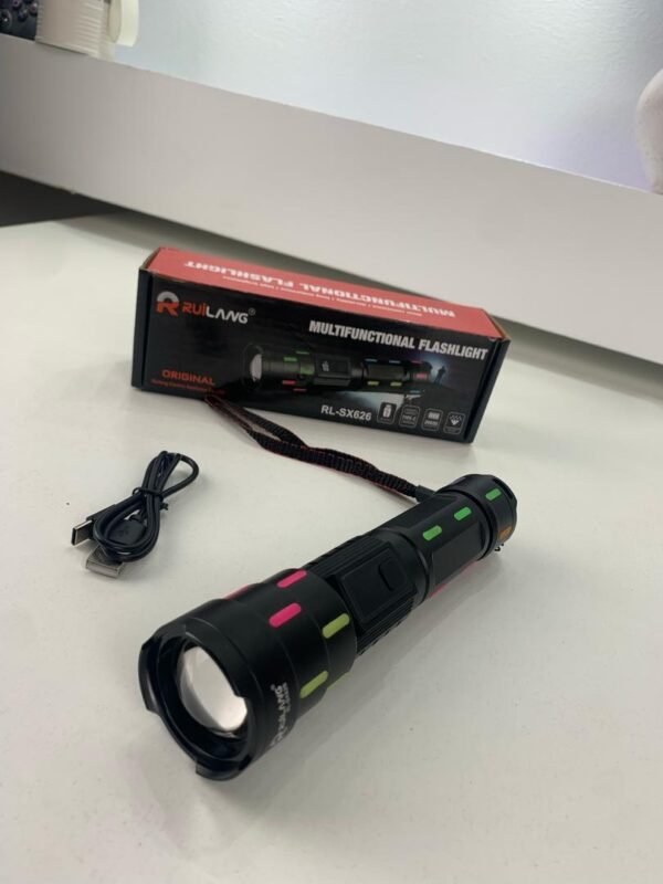 ⁦Lampe de Poche LED Télescopique avec Bandes Fluorescente مصباح يدوي بتكبير تلسكوبي⁩ - الصورة ⁦12⁩