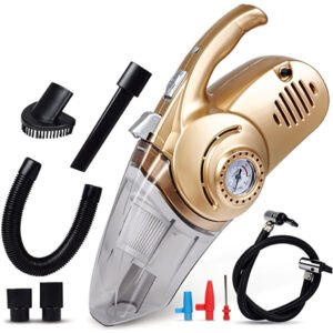 Aspirateur Voiture 2-en-1 avec Gonfleur Numérique et LED