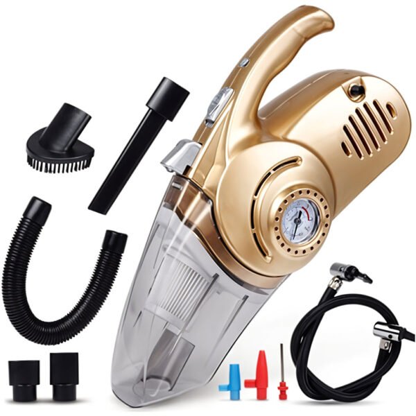 Aspirateur Voiture 2-en-1 avec Gonfleur Numérique et LED