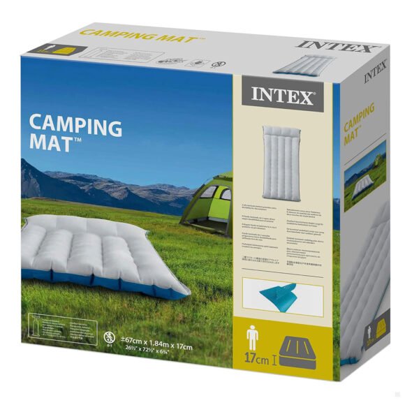 ⁦Matelas Gonflable de Camping Intex 67x184x17 cm – Léger, Compact et Confortable pour les Aventures en Plein Air فرشة تخييم قابلة للنفخ من إنتكس 67×184×17 سم – خفيفة، مريحة وسهلة الحمل للرحلات والنزهات⁩ - الصورة ⁦2⁩