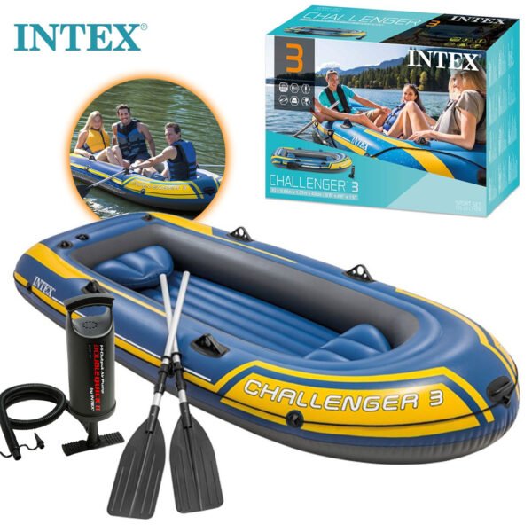 ⁦Bateau Gonflable Challenger 3 avec Rames et Pompe – Intex 68370EP | قارب مطاطي Challenger 3 مع مجاديف ومضخة⁩ - الصورة ⁦2⁩