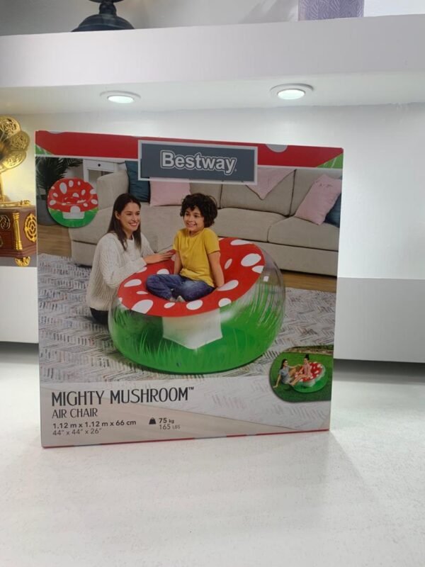 ⁦Fauteuil Gonflable Géant Champignon 112x112x66 cm Bestway 75123 – أريكة قابلة للنفخ⁩ - الصورة ⁦3⁩
