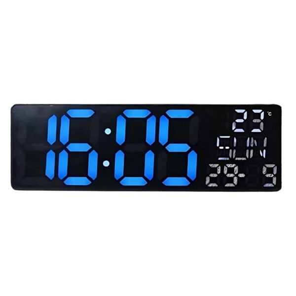 ⁦Horloge LED Moderne avec Éclairage Multicolore et Design Élégant⁩ - الصورة ⁦6⁩
