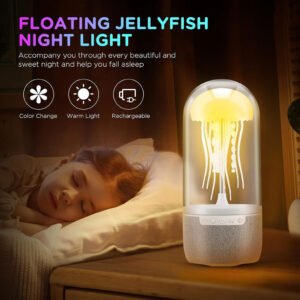 Lampe Méduse LED avec Haut-Parleur Bluetooth et Télécommande