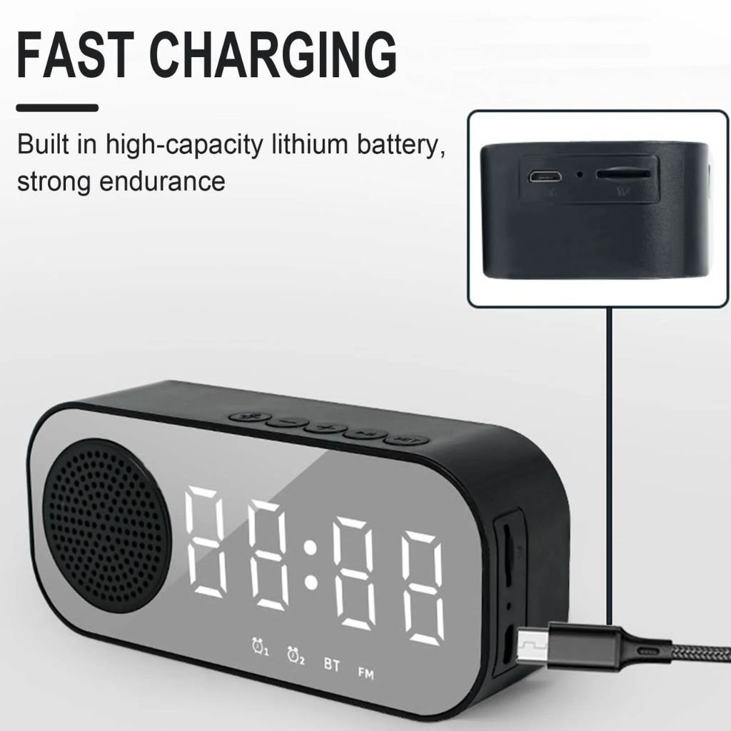 Réveil Bluetooth 3-en-1 avec Haut-Parleur et Radio FM - الصورة 4