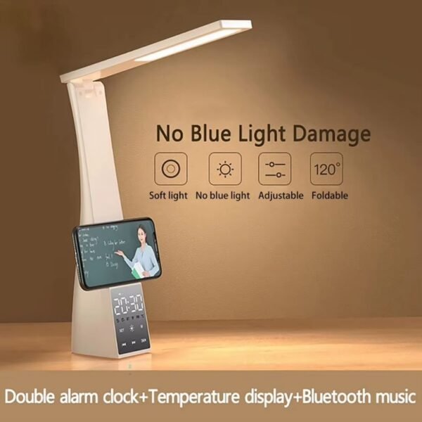 ⁦Lampe de Bureau LED avec Réveil et Haut-Parleur Intégrés⁩ - الصورة ⁦2⁩
