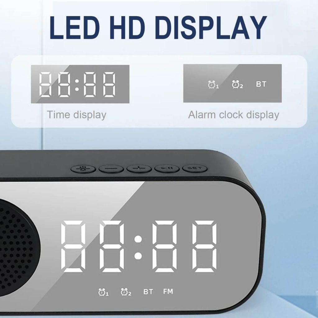Réveil Bluetooth 3-en-1 avec Haut-Parleur et Radio FM - الصورة 7