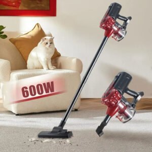 Aspirateur Compact 600W avec Filtre HEPA – Léger et Performant