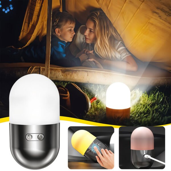 ⁦Lampe de Camping RGB Rechargeable – مصباح تخييم بتغيير ألوان RGB⁩ - الصورة ⁦2⁩