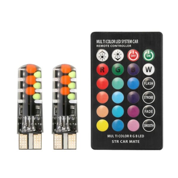 ⁦Ampoules LED RGB T10 avec Télécommande – 16 Couleurs & Effets Dynamiques⁩ - الصورة ⁦6⁩