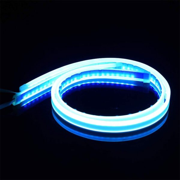 ⁦Bande LED Flexible Bicolore pour Feux de Jour et Clignotants – Universelle pour Voiture⁩ - الصورة ⁦2⁩