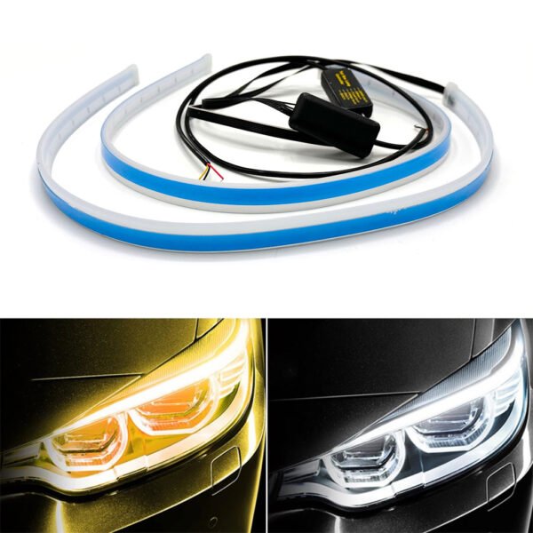 Bande LED Flexible Bicolore pour Feux de Jour et Clignotants – Universelle pour Voiture