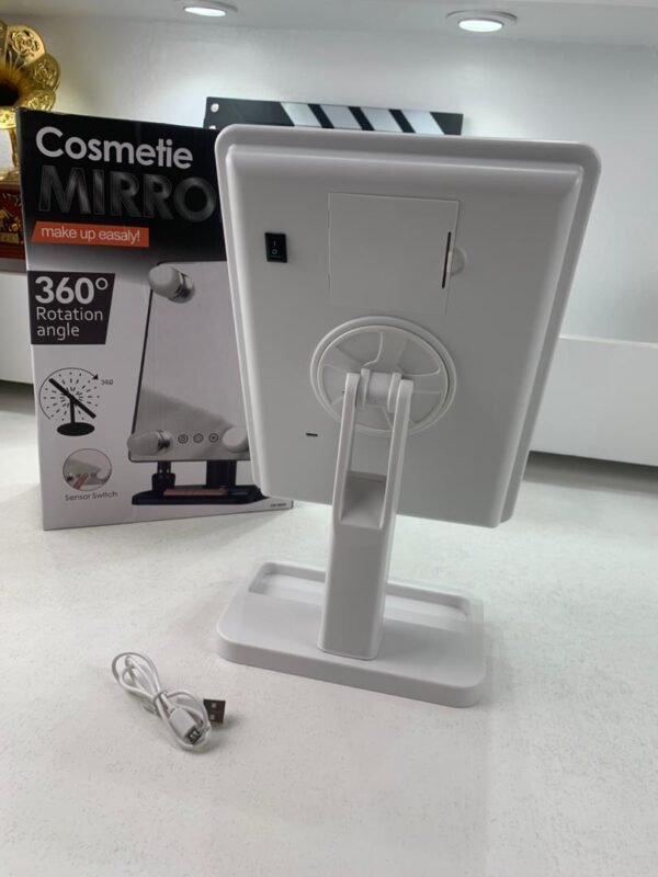 ⁦Miroir de Maquillage LED Compact avec Éclairage Réglable et Recharge USB – مرآة مكياج مضيئة⁩ - الصورة ⁦5⁩