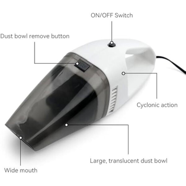 ⁦Aspirateur Voiture Puissant – Sec & Humide avec Filtre Inox⁩ - الصورة ⁦3⁩
