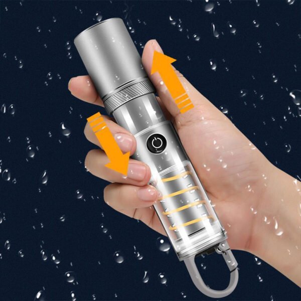 ⁦Lampe Torche Zoomable 800 Lumens avec Mode SOS et Abat-Jour Tente⁩ - الصورة ⁦4⁩