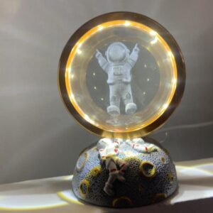 Lampe Cristal Système Solaire 3D avec LED – Globe Astronomique Décoratif
