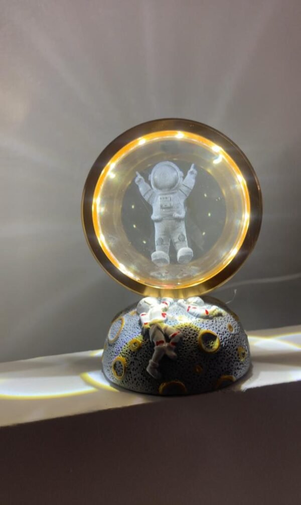 Lampe Cristal Système Solaire 3D avec LED – Globe Astronomique Décoratif