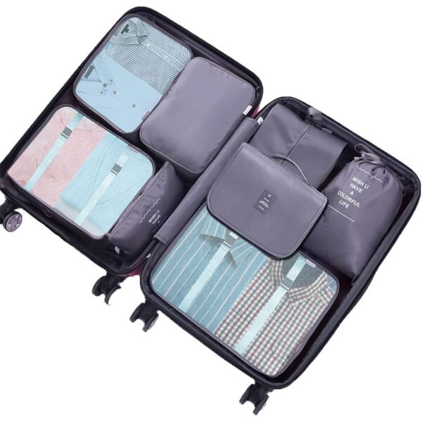 ⁦Organisateurs de Valise 8-en-1 – Cubes de Rangement Compressibles et Étanches⁩ - الصورة ⁦2⁩