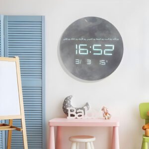 Horloge Murale LED 13" avec Température et Calendrier