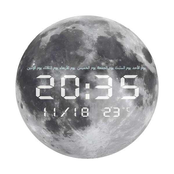 ⁦Horloge Murale LED 13" avec Température et Calendrier⁩ - الصورة ⁦2⁩