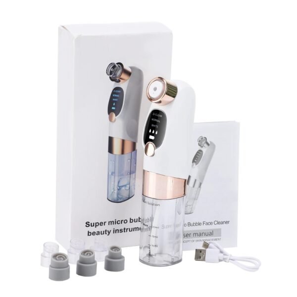 ⁦Aspirateur Points Noirs Visage à 3 Vitesses avec 6 Têtes – جهاز شفط الرؤوس السوداء⁩ - الصورة ⁦4⁩