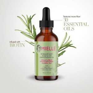Huile Fortifiante Cheveux & Cuir Chevelu au Romarin et Menthe – Biotine & 30 Huiles Naturelles