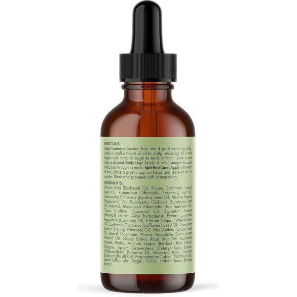 ⁦Huile Fortifiante Cheveux & Cuir Chevelu au Romarin et Menthe – Biotine & 30 Huiles Naturelles⁩ - الصورة ⁦6⁩