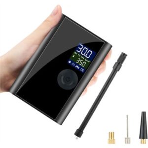 Mini Compresseur d’Air Portable Rechargeable 4000mAh – Pompe Multifonction avec LED et Buses Incluses