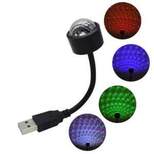 Mini Lampe Disco USB à Activation Vocale – Ambiance Festive Instantanée