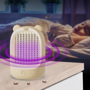 Lampe Anti-Mouches Silencieuse en Forme d’Ours – Rechargeable & Sûre