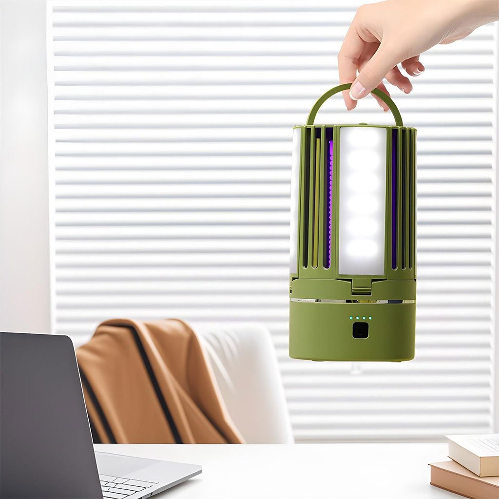 Lampe Anti-Moustique LED Rechargeable – UV Silencieuse Intérieur/Extérieur - الصورة 3