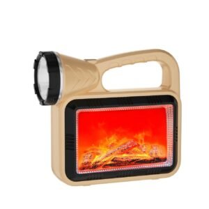 Lampe Solaire Multifonction à Main – Flamme Réaliste et Éclairage COB