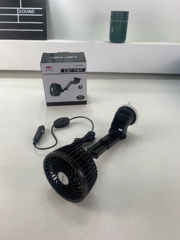⁦Ventilateur de Voiture Compact à Ventouse – Rotation 360° et USB⁩ - الصورة ⁦6⁩