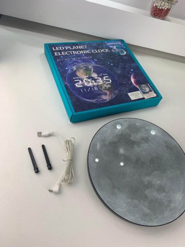 ⁦Horloge Murale LED 13" avec Température et Calendrier⁩ - الصورة ⁦4⁩