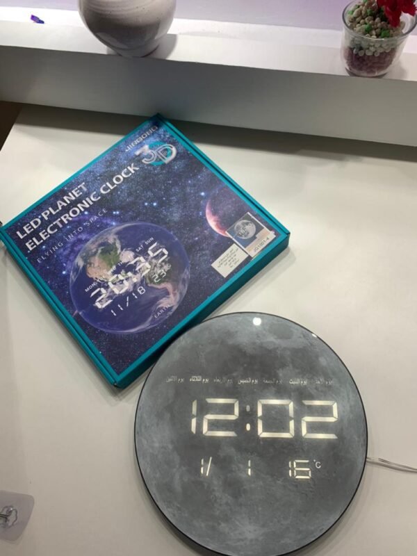 ⁦Horloge Murale LED 13" avec Température et Calendrier⁩ - الصورة ⁦5⁩
