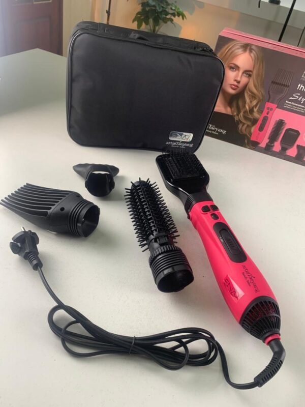 ⁦Brosse Sèche-Cheveux Céramique Ionique 1000W avec Accessoires – Coiffage Pro à Domicile⁩ - الصورة ⁦5⁩
