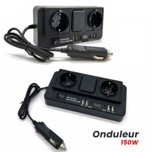 Convertisseur Voiture 12V vers 220V – 150W avec USB et USB-C