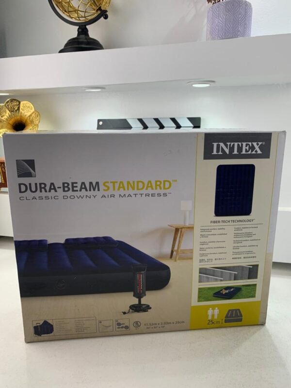 ⁦Matelas Gonflable Intex Dura-Beam 64758E – Technologie Fiber-Tech, Grand Format pour 2 Personnes فرشة هوائية من إنتكس بتقنية Fiber-Tech – موديل 64758E، حجم كبير لشخصين⁩ - الصورة ⁦8⁩