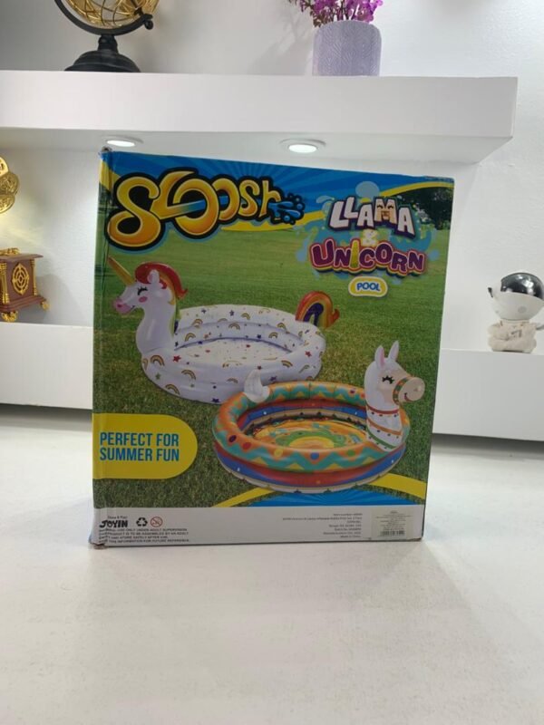 ⁦Pack de 2 Piscines Gonflables pour Enfants – Licorne & Lama | طقم مسبحين قابلين للنفخ للأطفال بشكل يونيكورن ولاما⁩ - الصورة ⁦5⁩