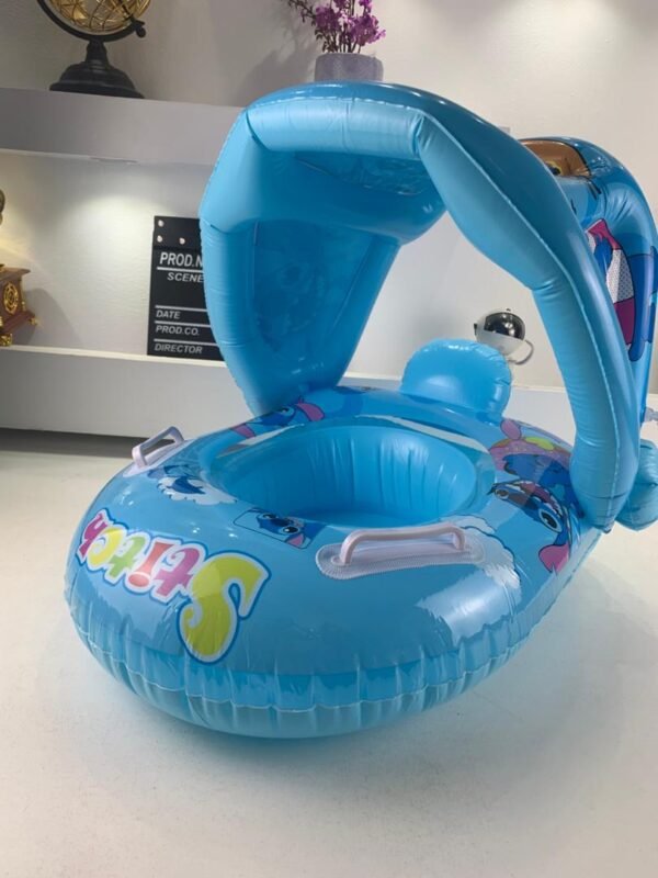 ⁦Bouée Bébé Gonflable avec Toit de Protection Solaire – عوامة سباحة قابلة للنفخ مع مظلة للأطفال⁩ - الصورة ⁦2⁩
