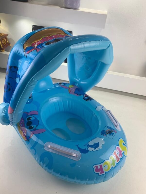 ⁦Bouée Bébé Gonflable avec Toit de Protection Solaire – عوامة سباحة قابلة للنفخ مع مظلة للأطفال⁩ - الصورة ⁦9⁩