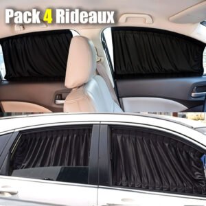 Rideaux Pare-Soleil Universels pour Vitres Latérales – Maille Respirante & Anti-UV