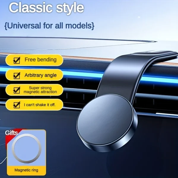 ⁦Support Voiture Magnétique Magsafe Baseus – Fixation Ultra-Stable pour iPhone⁩ - الصورة ⁦3⁩