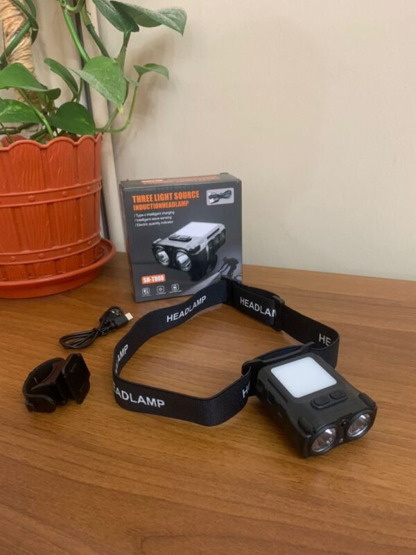 ⁦Lampe Frontale Rechargeable pour Activités Extérieures et Cyclisme مصباح رأس قابل لإعادة الشحن⁩ - الصورة ⁦2⁩