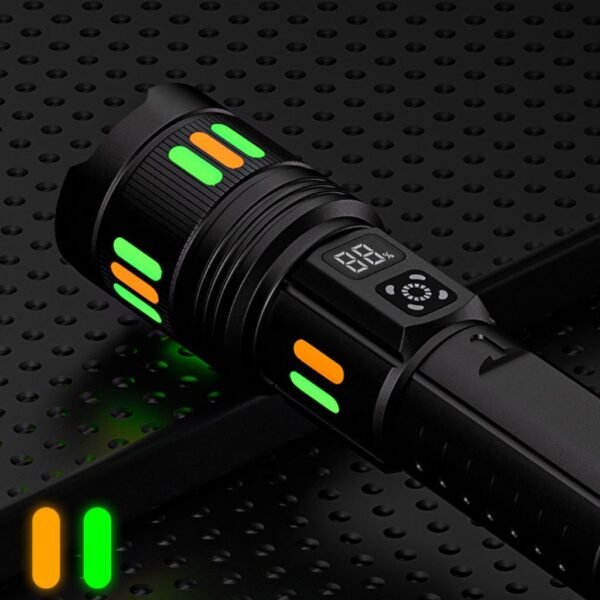 ⁦Lampe de Poche LED Télescopique avec Bandes Fluorescente مصباح يدوي بتكبير تلسكوبي⁩ - الصورة ⁦4⁩